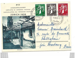 260 - 28 - Carte-lettre Expo Nationale Zürich 1939 - Oblit Spéciale - Poststempel