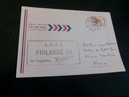 BELLE ENVELOPPE ...le CAPITAINE DU FINLANDE III S.N.P.L CACHET 1984 - Cartas & Documentos