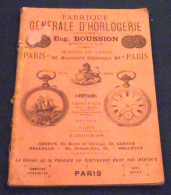 Catalogue Fabrique Générale D’Horlogerie Eugène Boussion - 1801-1900