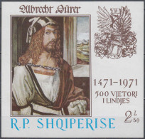 ALBANIA 1971, 500th ANNIVERSARY Of The BIRTH Of ALBRECHT DURER, MNH Block With GOOD QUALITY, *** - Albanie