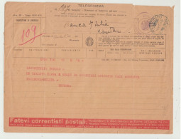 TELEGRAMMA ANNULLO GONDAR - TELEGRAFO DEL 1940 A.O.I. AFRICA ORIENTALE ITALIANA WW2 - Marcofilía (Aviones)