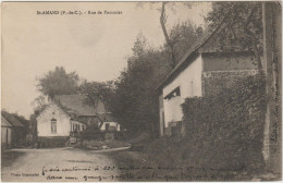 62  SAINT AMAND  - Rue De Pommier - Lettre D'un Soldat - CPA  N/B 9x14 TBE Photographe Bissonnier - Autres & Non Classés