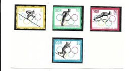 DF72 - TIMBRES POSTE DDR - JEUX OLYMPIQUES 1964 - SAUT A SKI - Hiver 1964: Innsbruck