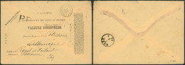 Administration Des Postes De Belgique - Valeurs Recouvrées (n°291) Expédié De Bruxelles (1885) + Griffe RP > Costdam (AL - Franchigia