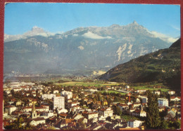 Monthey (VS) - Vue Générale Et Les Alpes Vaudoises - Monthey