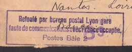 Lettre ʘ Lyngby 23.05.1941 -> Nantes - ʘ Refoulé - Zensur/Censure ABP F Hambourg - Oorlog 1939-45