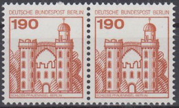 Berlin Mi.Nr.539A+539A - Burgen Und Schlösser - Schloß Pfaueninsel - Waagerechtes Paar - Postfrisch - Unused Stamps