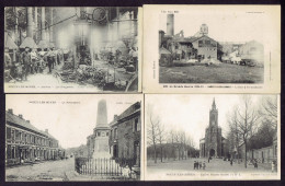 LOT 4 CP DPT 62 - NOEUX LES MINES - MONUMENT - EGLISE - FOSSE N°3 BIS BOMBARDEE - ATELIERS FORGERONS - Noeux Les Mines