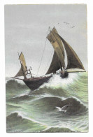 CPA - Par Grosse Mer; Vent Arrière - L.V. Et Cie - N° 3572 - Photypie Vasselier - - Sailing Vessels