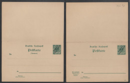 DEUTSCH NEUGUINEA / 1899 # P6 - DOPPEL GSK MIT DATUM  - ENTIER POSTAL DOUBLE AVEC DATE / KW 37.00 EURO - Deutsch-Neuguinea
