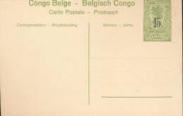 ZAC BELGIAN CONGO  PPS SBEP 52 VIEW 45 UNUSED CURIOSITY BAD CUT ON THE BACK - Interi Postali