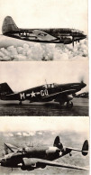 LOT 3 CARTES : LE C46 AMÉRICAIN - LE MUSTANG P51 DE L'AVIATION AMÉRICAINE - BOMBARDIER HUDSON - USAF - USA - AMÉRIQUE - 1939-1945: 2nd War