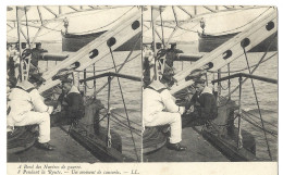 Bateau - A Bord Des Navires De Guerre - Carte Stereoscopique - Pendant La Route Un Moment De Causerie - Oorlog