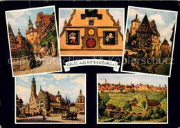 72628571 Rothenburg Tauber Markusturm Kunstuhr Ploenlein Rathaus Panorama Rothen - Rothenburg O. D. Tauber