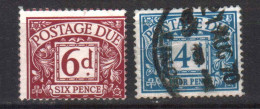 GB  STAMP 1968 POSTAGE DUE  Mi.#72,74. USED - Strafportzegels