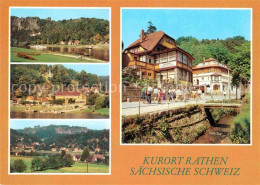 72628511 Rathen Saechsische Schweiz Dampferanlegestelle Teilansichten HOG Sonnig - Rathen