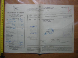 1957 Facture LES CARGOS ALGERIENS Navire MADALI SARDINES Alger Rouen - Andere & Zonder Classificatie