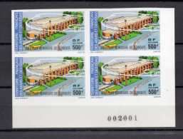 AFARS ET ISSAS PA N° 109  NON DENTELE BLOC DE 4 TIMBRES  NEUF SANS CHARNIERE COTE 180.00€  AEROGARE AEROPORT - Unused Stamps