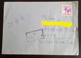 #P1 Military Post - Yugoslavia Croatia - Velika Gorica 1990 Censored, CENSOR - Cartas & Documentos