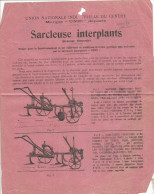 Feuillet PUBLICITAIRE Agriculture Agricole Materiel  SARCLEUSE INTERPLANTS UNIC   SACLAGE - Werbung