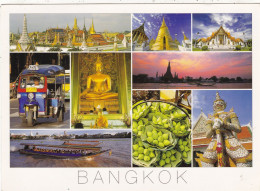 THAILANDE.BANGKOK (ENVOYE DE) . MULTIVUES." THE CITY OF BANGKOK ". ANNEE 2000 +TEXTE +TIMBRES. FORMAT 16.5x12cm - Tailandia