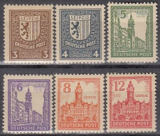 SBZ  156-161 X, Postfrisch **, Freimarken, 1946 - Postfris