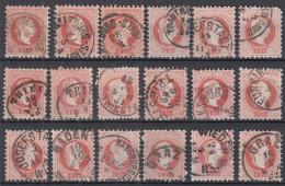 ⁕  Austria 1867 ⁕ Emperor Franz Josef I. 5 Kr. Mi.37 ⁕ 18v Used - Nice Postmarks / Stempel (#lot 2) - Usati