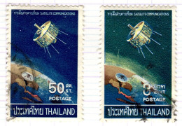 T+ Thailand 1968 Mi 514-15 Weltraumsatellit - Thailand