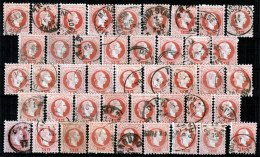 ⁕  Austria 1867 ⁕ Emperor Franz Josef I. 5 Kr. Mi.37 ⁕ 43v Used - Shades (# Lot 3) - Used Stamps