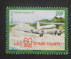 POLYNESIE FRANCAISE YT 1177 NEUF**MNH "LES 60 ANS D'AIR HAITI" ANNÉE 2018 - Unused Stamps