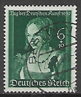 GERMANIA REICH TERZO REICH 1939 GIORNATA DELL'ARTE TEDESCA  UNIF. 638  USATO  VF - Gebruikt