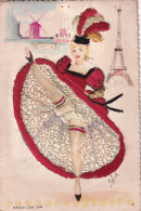 Embroidered French Cancan Can Can Dancer Moulin Rouge Tour Eiffel Danseuse Sexy - Cabarets