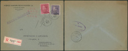 Poortman - N°429/30 Sur Lettre En Recommandé De Antwerpen (1937, Agence Maritime Belgo-Danoise) > Copenhague + Griffe - 1936-51 Poortman