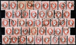 ⁕  Austria 1867 ⁕ Emperor Franz Josef I. 5 Kr. Mi.37 ⁕ 43v Used - Shades (# Lot 6) - Gebraucht