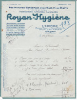 Facture Royan Hygiène - Fournitures Pour Salles De Bains 1942 - Other & Unclassified