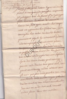 Ieper/Moerkerke/Merkem  - Manuscript 1767 - Verkoopakte Door Louis Du Chastel, Heer Van Bertevelde (V3147) - Manuscripten