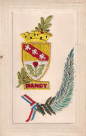 Carte Brodée Nancy Ecusson Blason  Peinte Et Ajoutis Ruban Soie 62 Eme Territorial - Nancy