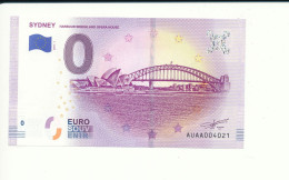 Billet Touristique  0 Euro  -SYDNEY HARBOUR BRIDGE AND OPER - AUAA - 2019-1  N° 4021 - Andere & Zonder Classificatie