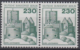 Berlin Mi.Nr.590+590 - Burgen Und Schlösser - Burg Lichtenberg - Waagerechtes Paar - Postfrisch - Unused Stamps
