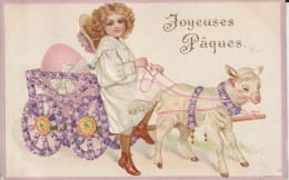 MAGNIFIQUE CARTE DE PAQUES EN RELIEF DE  1903 - Easter