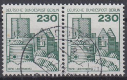 Berlin Mi.Nr.590+590 - Burgen Und Schlösser - Burg Lichtenberg - Waagerechtes Paar - Gestempelt ! - Used Stamps