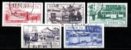 Schweden Sverige 1995 - Mi.Nr. 1889 - 1893 - Gestempelt Used - Strassenbahnen Trams - Gebraucht