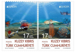 Europa Cept - 2024 - Turkish Cyprus - Underwater Fauna & Flora ** MNH - Nuovi