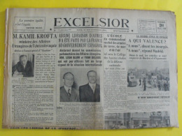 Journal Excelsior Du 31 Juillet 1936. Dupuy  Blum Delbos  Espagne Jeux Olympiques Berlin François-Poncet - Otros & Sin Clasificación