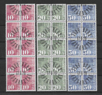 Schweiz 1970 Wertzeichen Mi.Nr. 933/35 Kpl. 4er Blocksatz Gestempelt - Gebruikt