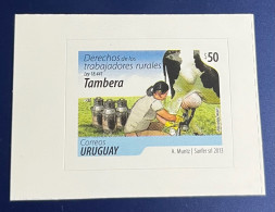 Uruguay 2013 Woman Milking Cow, Tambera, $ 50, Sc 2419, Y 2615, MNH. - Uruguay