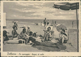 BELLARIA ( RIMINI ) LA SPIAGGIA - BAGNI DI SOLE / PIN UP -EDIZIONE CALDERONI - 1930s (20751) - Rimini