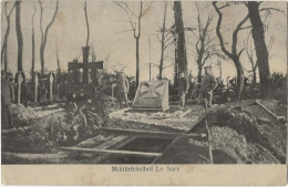 CPA Le Sars, Sud-Artois - Cimetière Militaire, Tombe Et Soldats, Feldpost 1916 - Bapaume