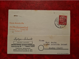 Lettre Allemagne 1956 CARTE SPITZEN SCHMIDT IMPORT EXPORT NECKARGEMUND - Andere & Zonder Classificatie