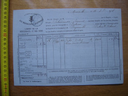 1874 Facture COMPAGNIE MESSAGERIES MARITIMES Noilly Prat FUTS VIDES To PALERME - Otros & Sin Clasificación